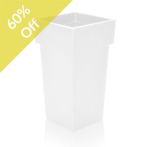 V-POt Linea Hi Sq White 27x27x50cm