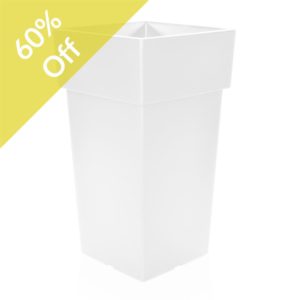 V-Pot Linea Hi Sq White 33x33x60cm