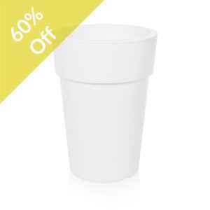 V-Pot Linea Hi Rnd White 30x41cm