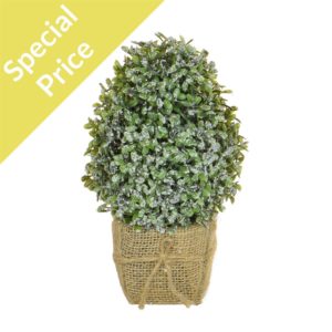 CH-Topiary Frosted Bush w/light 20cm