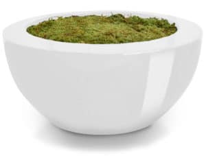 V-Pot MDF Aln Round Wht 14x30x30cm