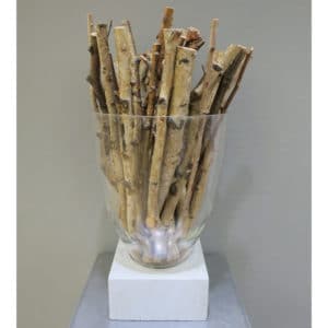 V-Pot Glass Vase w/Base 38x25x25cm