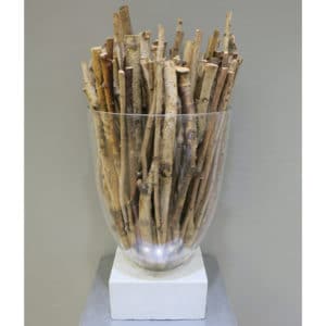 V-Pot Glass Vase w/Base 45x28x28cm