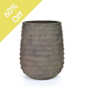 V-Pot Taupe Tall Round 34x34x40cm