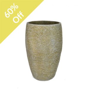 V-Pot Tall Rnd Granite Soil R 37x37x57cm