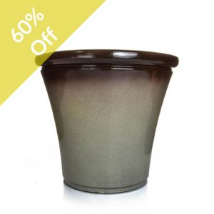 V-Pot Glazed Coffee/Sand 35.5x30cm