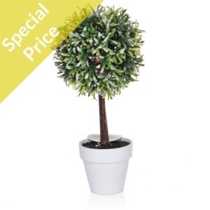 CH-Topiary Ball with White Pot 32cm