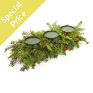 CH-Cypress vine w/candle holders 35cm