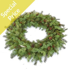 CH-Cypress Wreath with cones YF 90cm