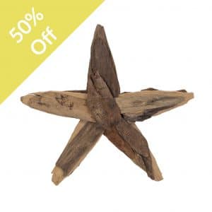 Q-Driftwood Starfish 23x23x4cm