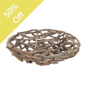 Q-Driftwood Round Tray 50x50x12cm