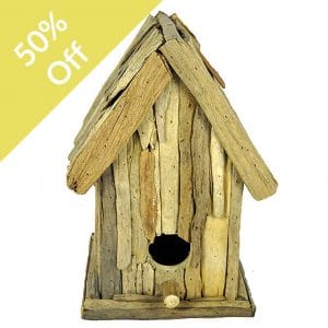 Q-Driftwood Garden Birdhouse 25x20x34cm