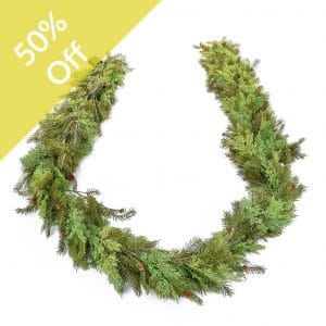 CH-Cypress Garland wLights lgr YF 315cm