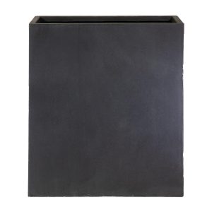 Raised Narrow Contemporary Faux Lead Dark Grey Light Concrete Trough Planter by IDEALIST Lite H72 L60.5 W22.5 cm, 98 ltrs Cap.