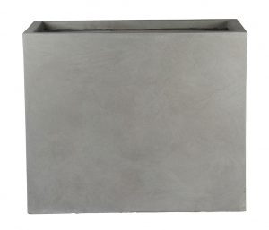 Raised Contemporary Light Concrete Grey Trough Planter by IDEALIST Lite H40 L50 W20 cm, 40 ltrs Cap.