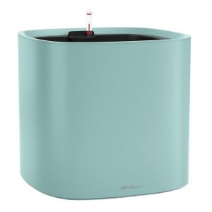 LECHUZA PILA Color 35 Pastel Green Poly Resin Self-watering Planter L35 W35 H32.6 cm, 14.5 ltrs Cap.