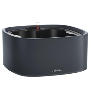 LECHUZA PILA Color Stick Slate Poly Resin Self-watering Planter L35 W35 H16.6 cm, 5.5 ltrs Cap.