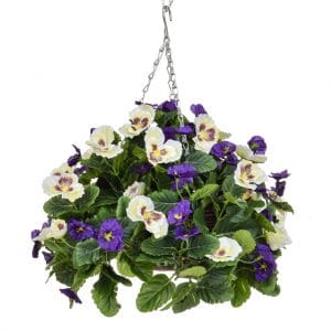 HB Pansy Medium Ball Purple White 30cm