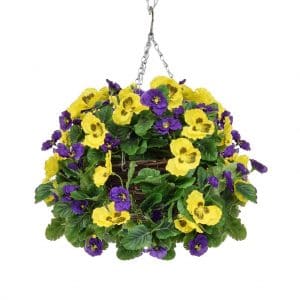 HB-Pansy Ball Purple Yellow 25cm