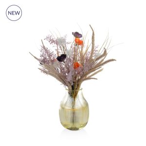 PP Autumn Floral Spray in Vase JM 48cm