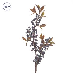 Foliage Berry Spray Purple GB 58cm